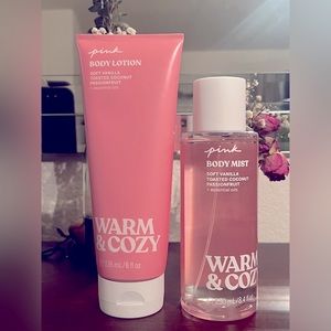 PINK Warm & Cozy Lotion and Perfume Bundle, Brand New